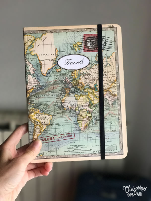 Cuaderno de viaje: Diario de viaje con mapa del mundo para escribir sus  recuerdos - Regalo para viajeros Vintage. Español. A5 (Spanish Edition)